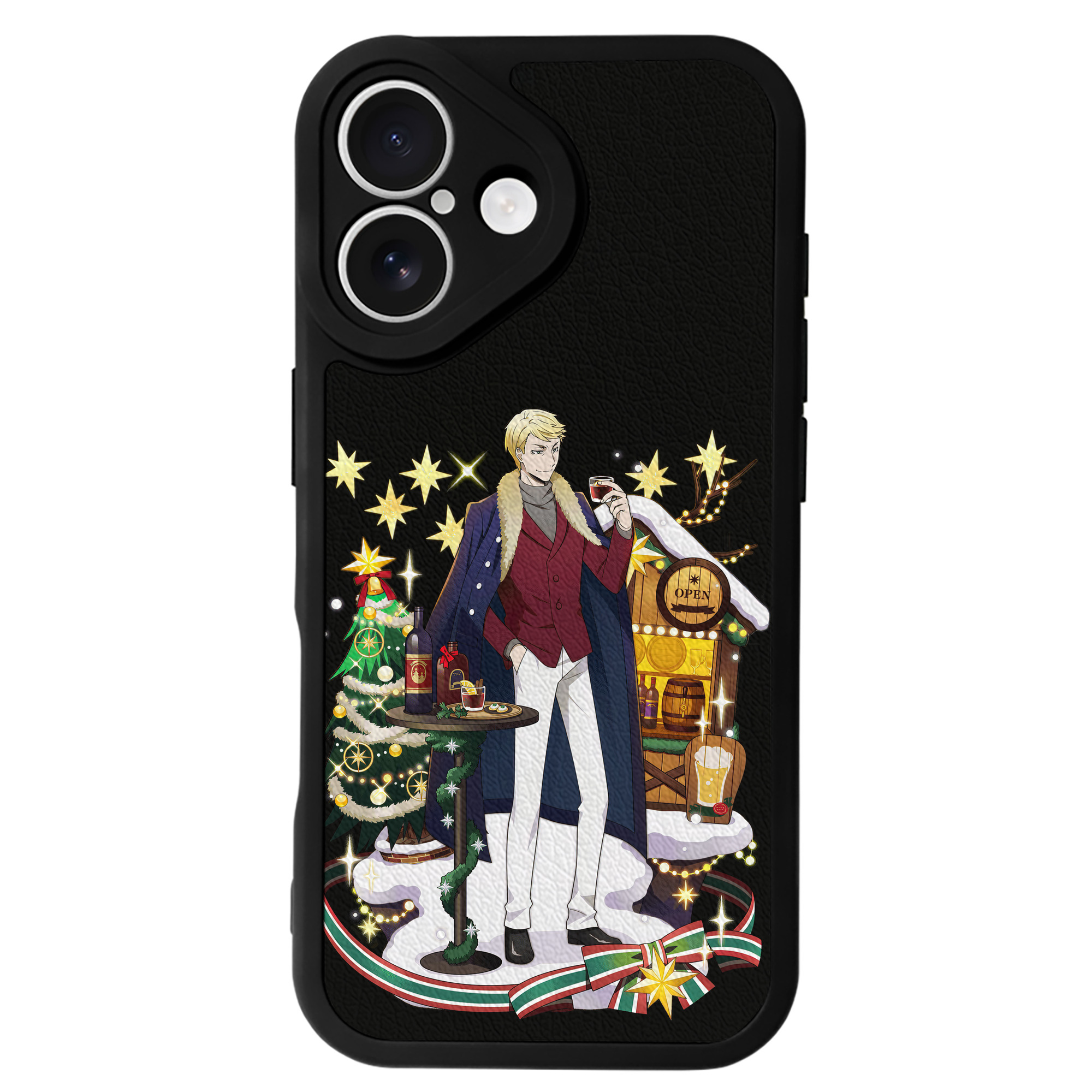 （画像用） 文豪ストレイドッグス Bungo Stray Dogs 【iPhone 16シリーズ対応】シリコンスマホケース（レザー調） 材質：シリコン